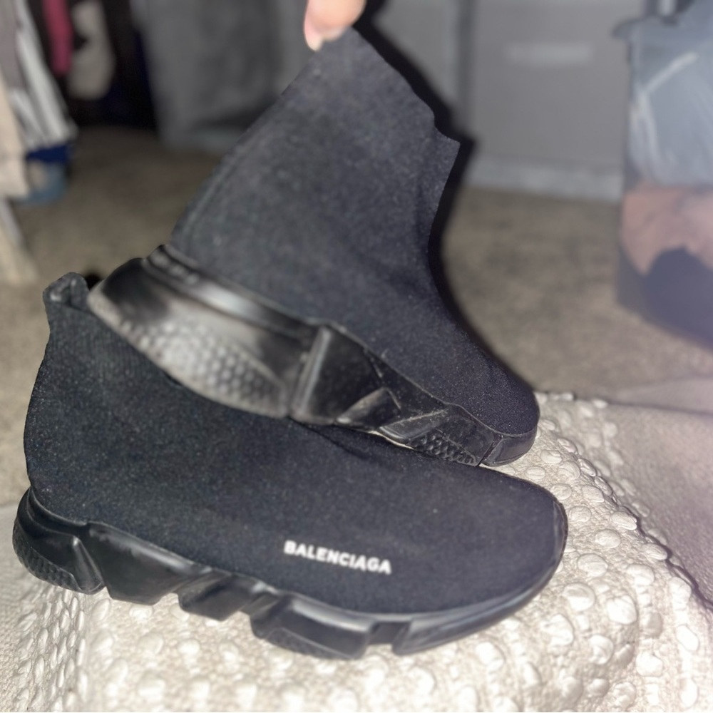 Black Speed Sock Runner Sneakers size 10